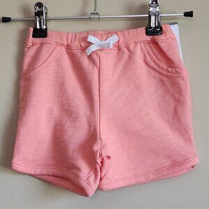 Carters- Toddler Girls Pink Shorts With White Bow Size 18 Months NWT